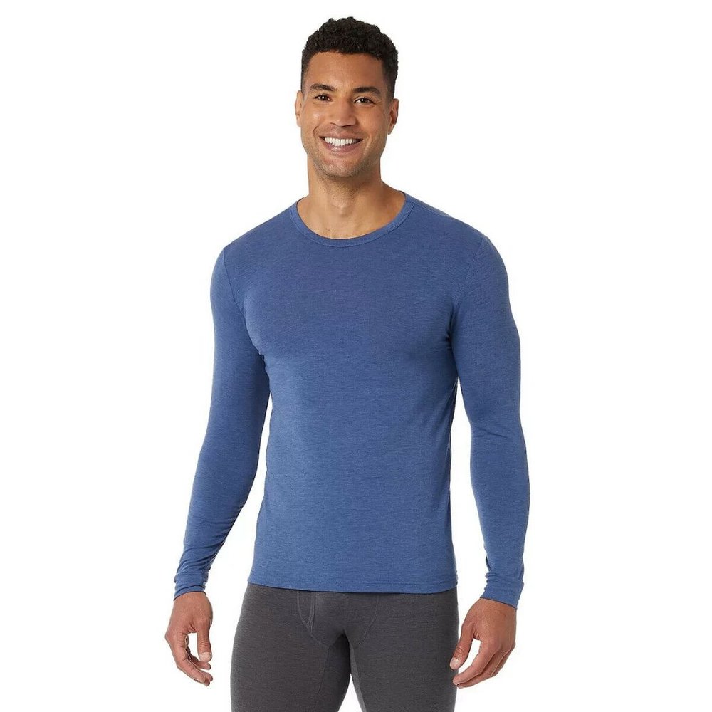 HeatKeep NWT Mens Blue Heather Crew Neck Midweight Base Layer Shirt S